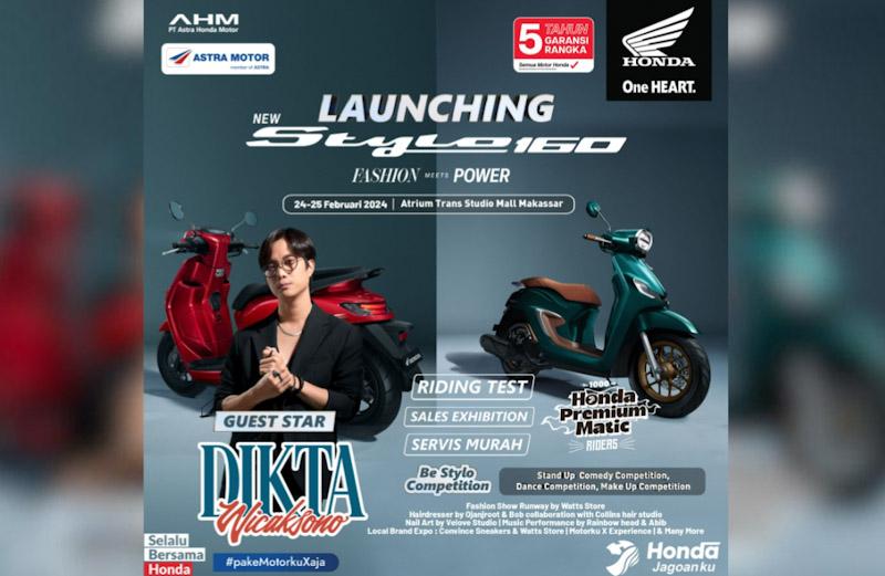 Asmo Sulsel akan Gelar Regional Public Launching New Honda Stylo 160 di Makassar