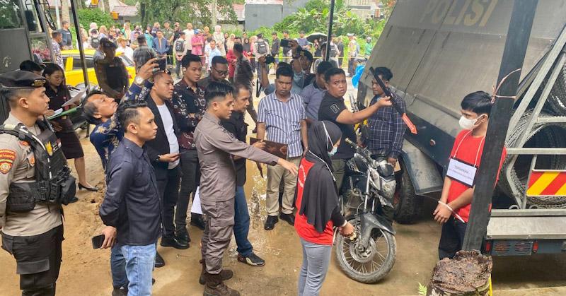 Polresta Kendari Rekonstruksi 24 Adegan Kasus Pembunuhan Mertua di Kendari