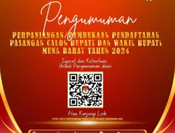 KPU Umumkan Perpanjangan Pendaftaran Pasangan Calon Bupati dan Wakil Bupati Mubar
