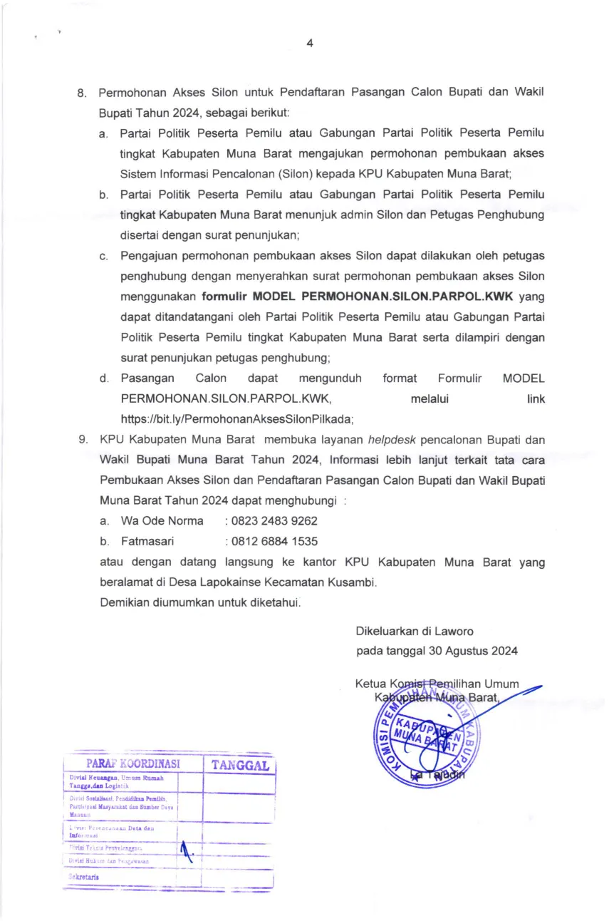 KPU Umumkan Perpanjangan Pendaftaran Pasangan Calon Bupati dan Wakil Bupati Mubar 6 KPU Umumkan Perpanjangan Pendaftaran Pasangan Calon Bupati dan Wakil Bupati Mubar