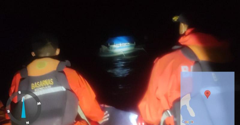 Tim SAR Berhasil Evakuasi Nelayan yang Alami Mati Mesin di Pulau Buaya Kolaka