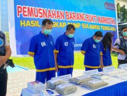 BNNP Sultra Musnahkan Barang Bukti Sabu dan Ganja Senilai Rp4,6 Miliar