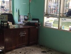 Kaca Kantor Inspektorat Mubar Pecah, Diduga Dipukul OTK