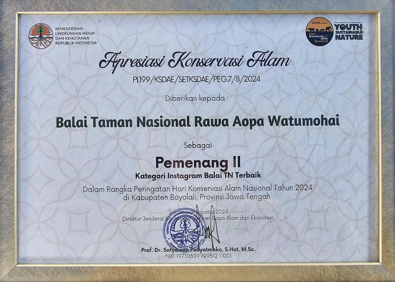 Akun Instagram Balai TNRAW Jadi yang Terbaik II dalam HKAN 2024 3 Akun Instagram Balai TNRAW Jadi yang Terbaik II dalam HKAN 2024