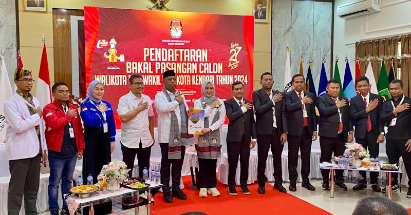 Giona-Subhan Resmi Mendaftar di KPU untuk Pilwali Kendari