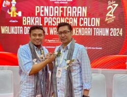 Rasak-Afdhal Resmi Daftar di KPU, Pilwali Kendari 2024 Dihiasi Lima Pasang Calon