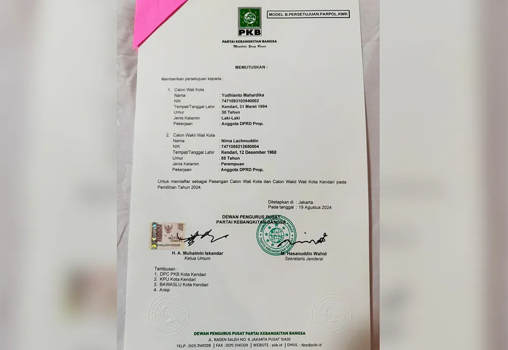 PKB Perkuat Koalisi Yudhi-Nirna di Pilwali Kota Kendari