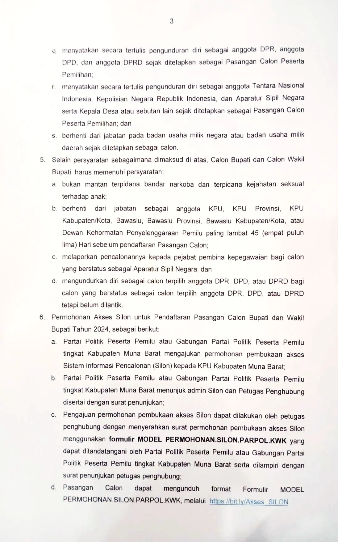 Pengumuman Pendaftaran Pasangan Calon Bupati dan Wakil Bupati Muna Barat 2024 5 Pengumuman Pendaftaran Pasangan Calon Bupati dan Wakil Bupati Muna Barat 2024