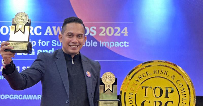 Berkinerja Mentereng, Dirut BPR Bahteramas Konawe Jadi Top Leader GRC Award 2024