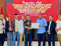 Hasil Pemeriksaan Kesehatan 4 Pasang Cagub Sultra 2024 Resmi Diserahkan ke KPU
