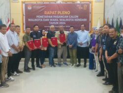 KPU Kota Kendari Resmi Tetapkan 5 Pasangan Calon Wali Kota