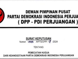 Dianggap Membangkang Maju Pilgub Sultra, Hugua Dipecat dari Kader PDI-P