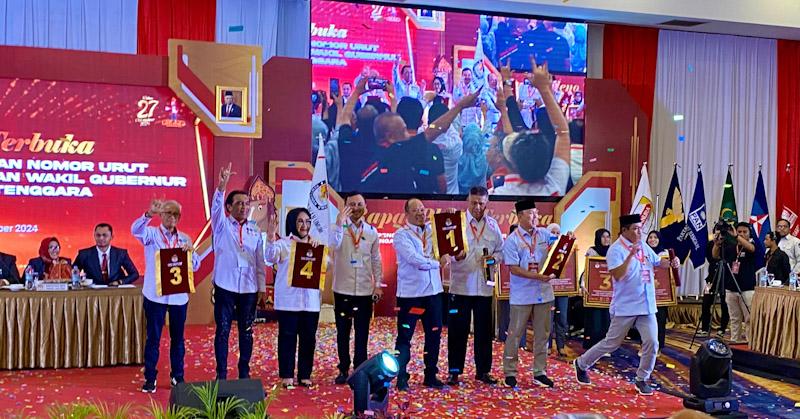 Resmi Ditetapkan, Ini Nomor Urut Paslon Pilgub Sultra 2024 1 Resmi Ditetapkan, Ini Nomor Urut Paslon Pilgub Sultra 2024