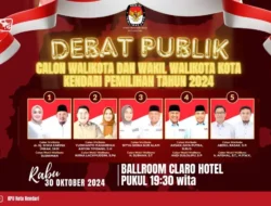 LIVE Debat Calon Wali Kota Kendari 2024: Visi-Misi dan Strategi untuk Masa Depan Kendari