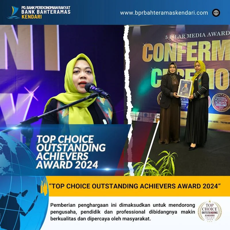 BPR Bahteramas Kendari Raih Top Choice Outstanding Achievers Award 2024 3 BPR Bahteramas Kendari Raih Top Choice Outstanding Achievers Award 2024