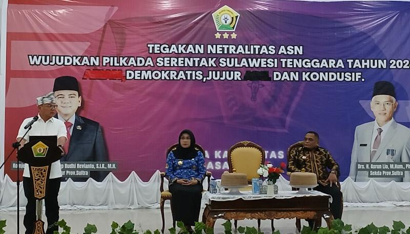 Pj Gubernur Sultra Ingatkan ASN di Muna dan Mubar Jaga Netralitas