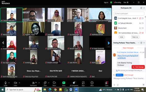 Prodi Magister Kesmas UMW Gelar Webinar Manajemen Biaya Perawatan Kesehatan Wilayah Pesisir dan Tambang