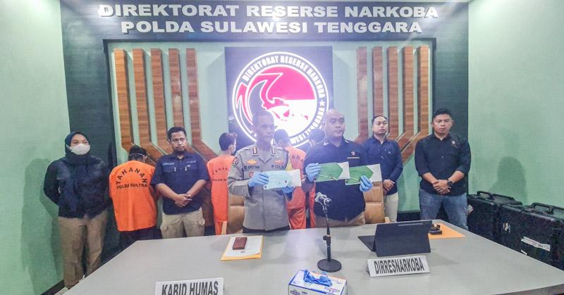 Polda Sultra Bongkar Kasus Narkoba Lintas Provinsi