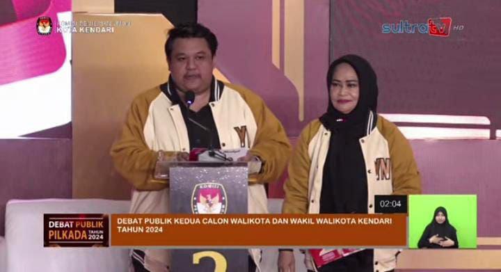 Debat Kedua Pilwali Kendari, Yudhi-Nirna Kembali Paparkan Program Unggulan
