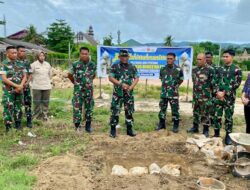 Dandenkesyah Kendari Letakkan Batu Pertama Pembangunan Masjid di RS Korem