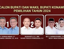 Real Count Hasil Penghitungan Suara Pilkada Konawe 2024 Sirekap, Persaingan 3 Paslon Bupati