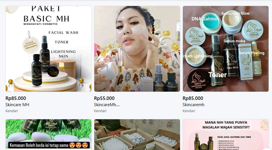 Kosmetik Ilegal Mira Hayati (MH) dan Fenny Frans (FF) Marak di Kendari, BPOM Bertindak Tegas