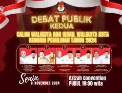 LIVE Debat Kedua Calon Wali Kota Kendari 2024: Visi-Misi dan Strategi untuk Masa Depan Kendari