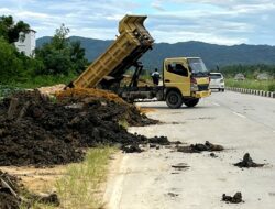 Jalan Lingkar Kendari Kini Jadi Medan Masalah: Debu, Timbunan, dan Truk Lawan Arah!