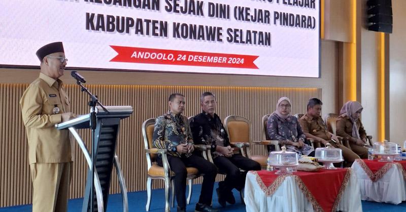 OJK Sultra Hadiri Launching Satu Rekening Satu Pelajar di Konsel