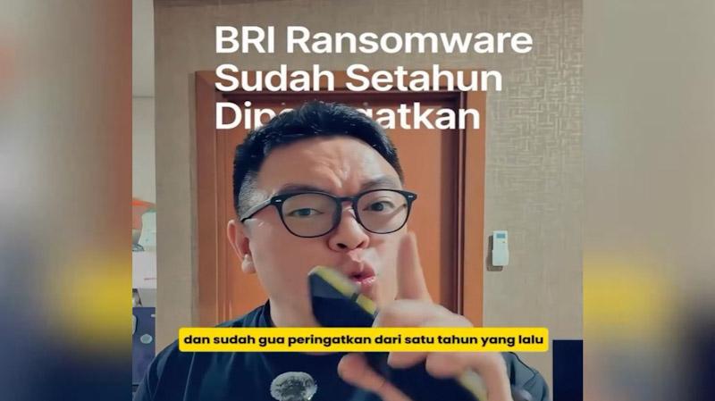 Usai Sebar Informasi Hoaks Ransomware BRI, Mr Bert Dihujat Warganet, Lalu Hapus Konten 1 Usai Sebar Informasi Hoaks Ransomware BRI, Mr Bert Dihujat Warganet, Lalu Hapus Konten