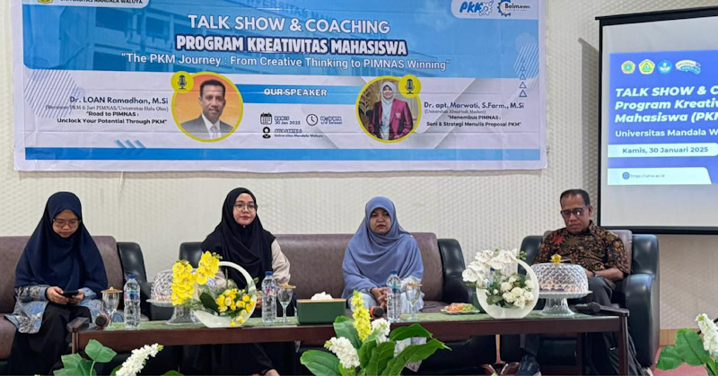 Tingkatkan Jumlah Proposal yang Lolos Pendanaan PKM, Prodi Farmasi UMW Kendari Gelar Talkshow dan Coaching PKM 2025