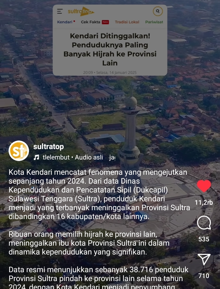 Media SultraTop.com Jadi Media Online Nomor Satu di Sulawesi Tenggara Versi SimilarWeb 2025