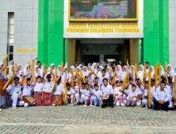 Angkat Kearifan Lokal, Siswa-Siswi MTs Labibia Tampilkan Musik Bambu di HAB Kemenag ke-79