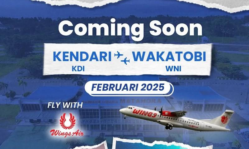Rute Penerbangan Wings Air Kendari-Wakatobi Dimulai Februari 2025 1 Rute Penerbangan Wings Air Kendari-Wakatobi Dimulai Februari 2025