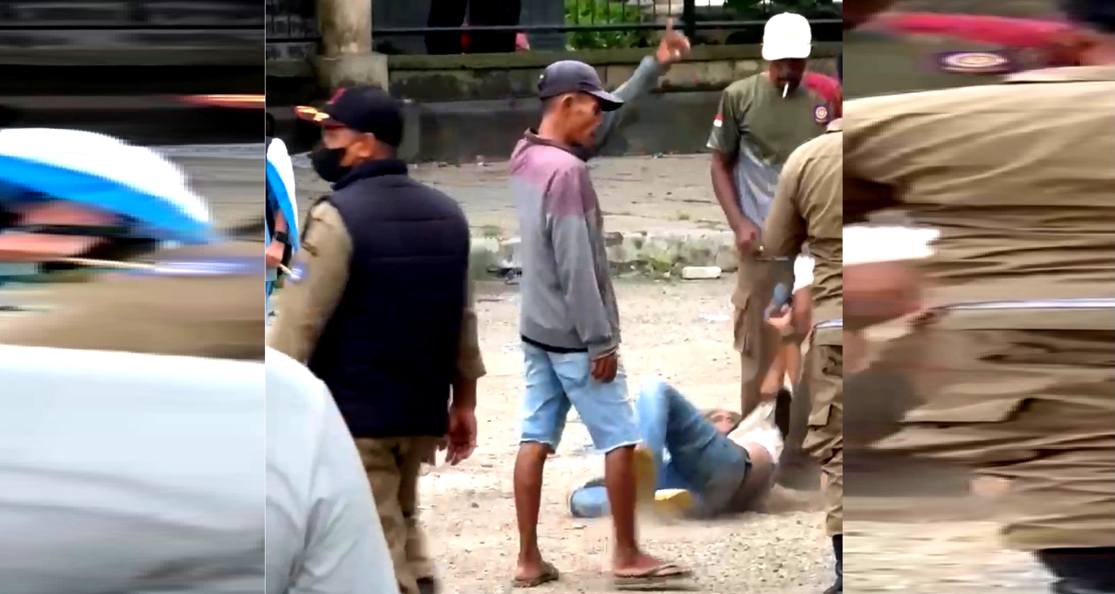 Terekam Kamera! Satpol PP Kendari Keroyok Penjual Kerupuk, Begini Kronologinya