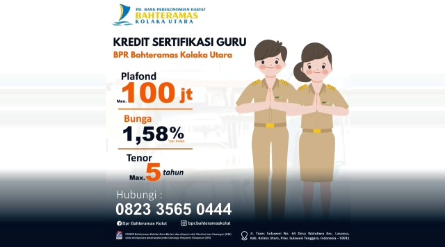 Sambut Ramadan, BPR Bahteramas Kolut Tawarkan Kredit Sertifikasi Guru hingga Rp100 Juta