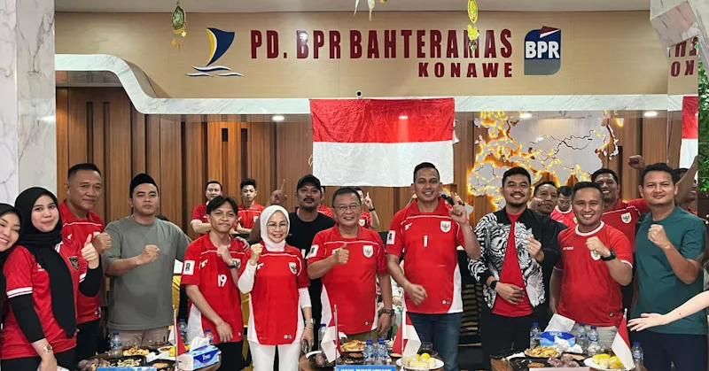 BPR Bahteramas Konawe Ajak Nasabah Nobar Indonesia vs Bahrain, Dihadiri Wakil Bupati