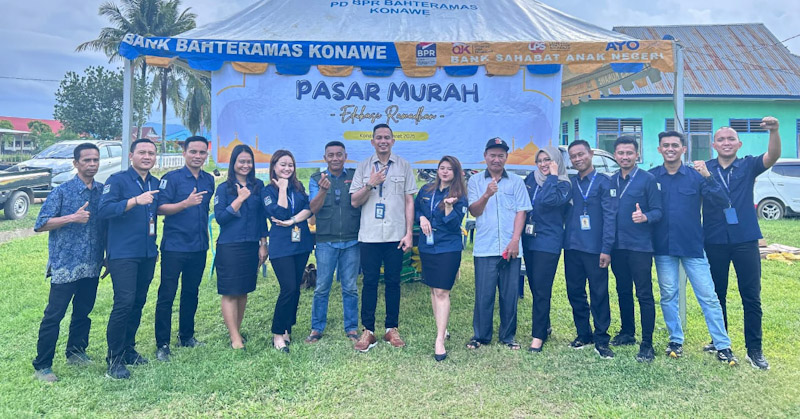 OJK Gandeng BPR Bahteramas Konawe Siapkan 1 Ton Beras untuk Pasar Murah di Wonggeduku Barat