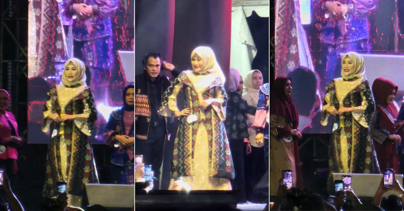 Makna Tenun Motif Otumpe yang Ditampilkan Ketua Dekranasda Mubar di Peragaan Busana Harmoni Sultra ke-61