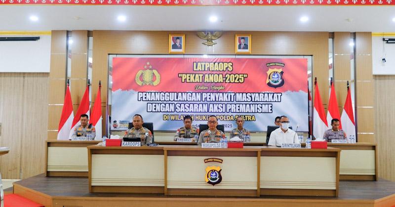 Operasi Pekat Anoa 2025 Dimulai 1 Mei, Polda Sultra Fokus Tindak Aksi Premanisme