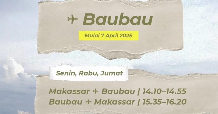 Super Air Jet Buka Rute Baubau–Makassar, Tiket Mulai Rp700 Ribuan