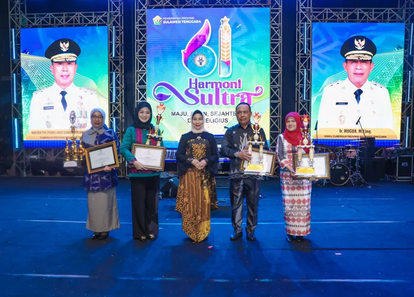 Kota Kendari Raih Juara Umum di Gelaran Harmoni Sultra 2025 
