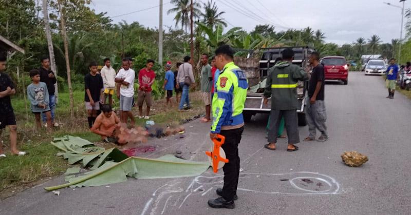 Dua Warga Muna Tewas Usai Motor Tabrak Mobil Boks di Jalur Lombe–Raha