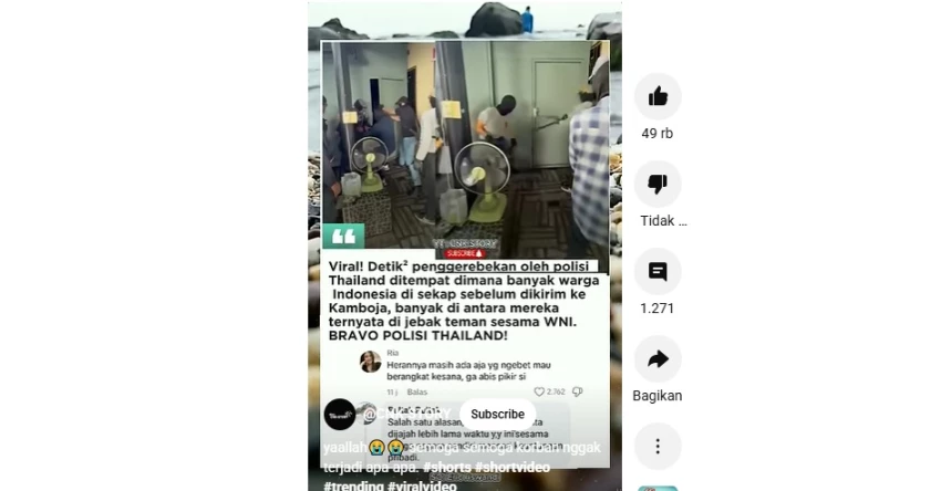 Cek Fakta: Penggerebekan Polisi Thailand di Tempat Penyekapan Warga Indonesia [KELIRU]