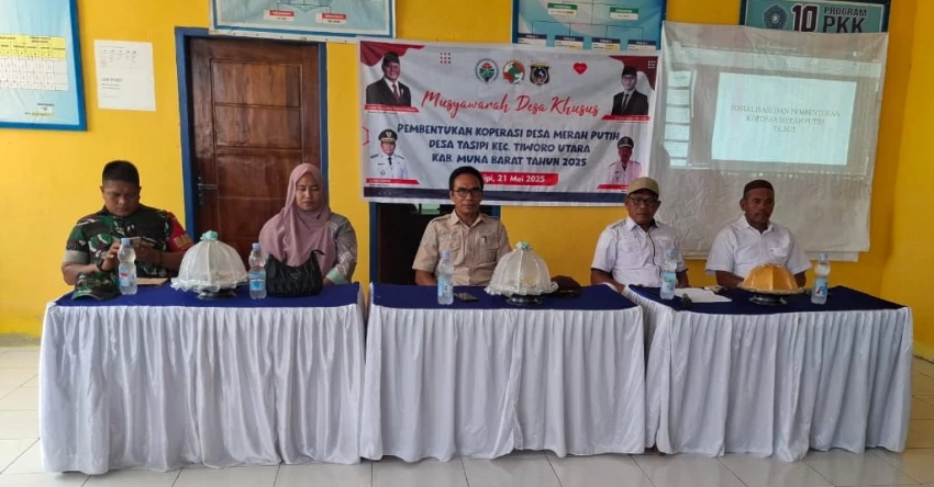 Koperasi Merah Putih Hadir di Desa Tasipi Muna Barat, Siap Dorong Produktivitas Usaha Lokal 1 Koperasi Merah Putih Hadir di Desa Tasipi Muna Barat, Siap Dorong Produktivitas Usaha Lokal