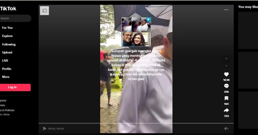 Cek Fakta: Suami Najwa Shihab Meninggal Dibunuh, Terekam CCTV Rumah Sakit [SALAH]