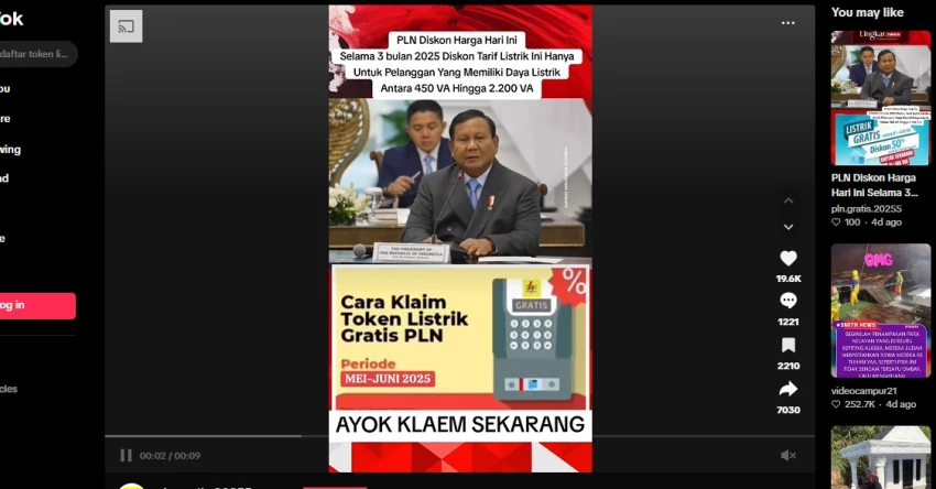 Cek Fakta: Diskon Tarif Listrik untuk Daya 450 VA hingga 2.200 VA Selama 3 Bulan [SALAH]