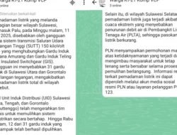 Pemadaman Listrik di Sulawesi Karena Gangguan Transmisi dan Cuaca Ekstrem [SEBAGIAN BENAR]