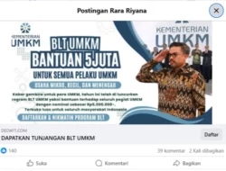 Cek Fakta: BLT Untuk Semua Pelaku UMKM dari Kementerian UMKM [PENIPUAN]