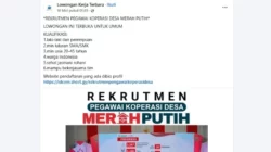 Cek Fakta: Rekrutmen Pegawai Koperasi Desa Merah Putih [KELIRU]